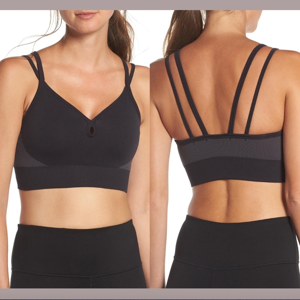 NEW $39 Zella Body Rhythm Black Sports Bra [ SZ Small ] #3400‎
